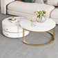 Modern Coffee Table Frame 2 Piece Nesting Tables with Golden Legs Clearhalo 'Coffee & Accent Tables' 'Coffee Tables' 'coffee_tables' 'furn' 'furn_coffee_tables' 'Furniture' 'Living Room Furniture' 7305582