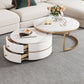 Modern Coffee Table Frame 2 Piece Nesting Tables with Golden Legs Clearhalo 'Coffee & Accent Tables' 'Coffee Tables' 'coffee_tables' 'furn' 'furn_coffee_tables' 'Furniture' 'Living Room Furniture' 7305585