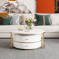 Modern Coffee Table Frame 2 Piece Nesting Tables with Golden Legs Clearhalo 'Coffee & Accent Tables' 'Coffee Tables' 'coffee_tables' 'furn' 'furn_coffee_tables' 'Furniture' 'Living Room Furniture' 7305592
