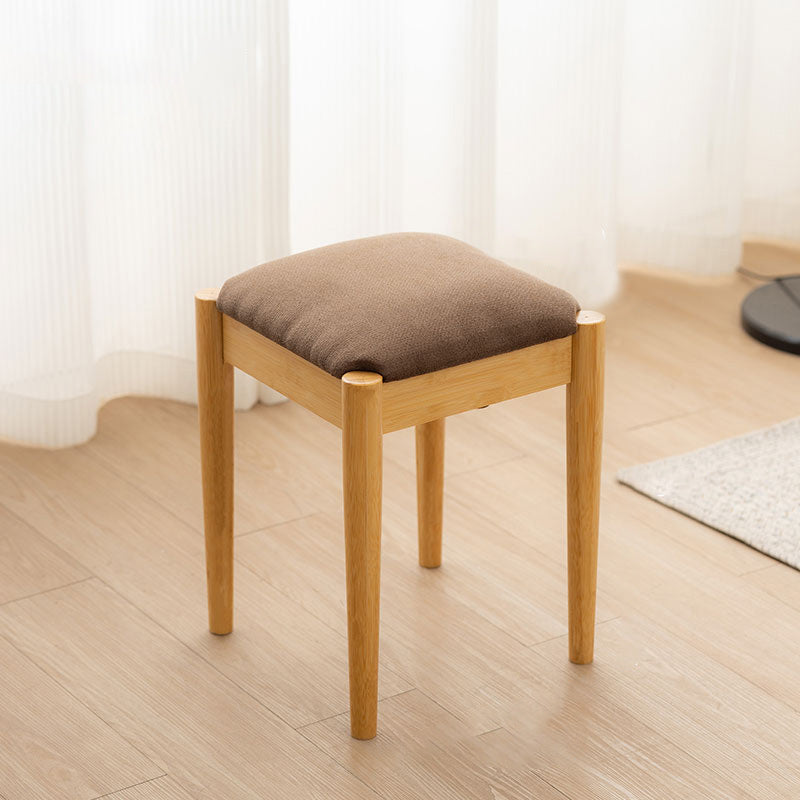 Modern Drawer Dressing Table Solid Wood Dresser Mirrored Vanity in Brone Vanity Stool None Natural Clearhalo 'Bedroom Furniture' 'furn' 'furn_makeup_vanities' 'Furniture' 'Makeup Vanities' 'makeup_vanities' 7305643