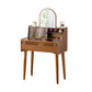 Modern Drawer Dressing Table Solid Wood Dresser Mirrored Vanity in Brone Clearhalo 'Bedroom Furniture' 'furn' 'furn_makeup_vanities' 'Furniture' 'Makeup Vanities' 'makeup_vanities' 7305652