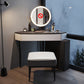 Modern Make-up Vanity with 3 Drawers in Black Solid Wood Vanity Desk Makeup Vanity & Stools Not Available Clearhalo 'Bedroom Furniture' 'furn' 'furn_makeup_vanities' 'Furniture' 'Makeup Vanities' 'makeup_vanities' 7305682