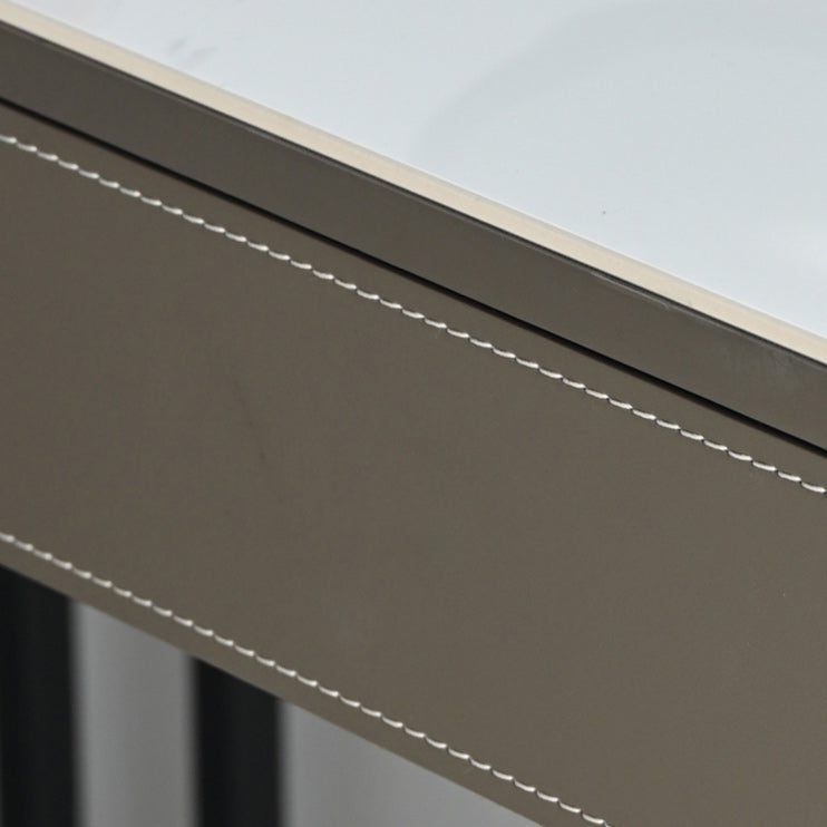 Tavolo da trucco top moderno in pietra con 2 cassetti per la camera da letto