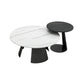 White Round Coffee Table Slate Coffee Table Set with Black Legs Clearhalo 'Coffee & Accent Tables' 'Coffee Tables' 'coffee_tables' 'furn' 'furn_coffee_tables' 'Furniture' 'Living Room Furniture' 7305753