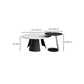 White Round Coffee Table Slate Coffee Table Set with Black Legs Clearhalo 'Coffee & Accent Tables' 'Coffee Tables' 'coffee_tables' 'furn' 'furn_coffee_tables' 'Furniture' 'Living Room Furniture' 7305762