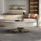 Oval White Coffee Table Slate Coffee Table with Storage Drawers Clearhalo 'Coffee & Accent Tables' 'Coffee Tables' 'coffee_tables' 'furn' 'furn_coffee_tables' 'Furniture' 'Living Room Furniture' 7305765