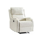 Manial-Push Back Standard Recliner Solid Color Faux Leather Recliner Chair White Clearhalo 'Chairs & Seating' 'furn' 'furn_recliners' 'Furniture' 'Living Room Furniture' 'Recliners' 7305796