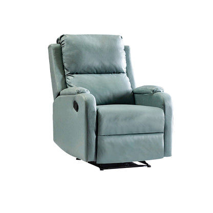 Manial-Push Back Standard Recliner Solid Color Faux Leather Recliner Chair Green Clearhalo 'Chairs & Seating' 'furn' 'furn_recliners' 'Furniture' 'Living Room Furniture' 'Recliners' 7305800