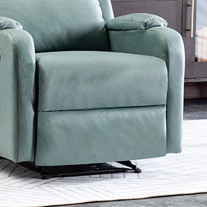 Manial-Push Back Standard Recliner Solid Color Faux Leather Recliner Chair Clearhalo 'Chairs & Seating' 'furn' 'furn_recliners' 'Furniture' 'Living Room Furniture' 'Recliners' 7305801