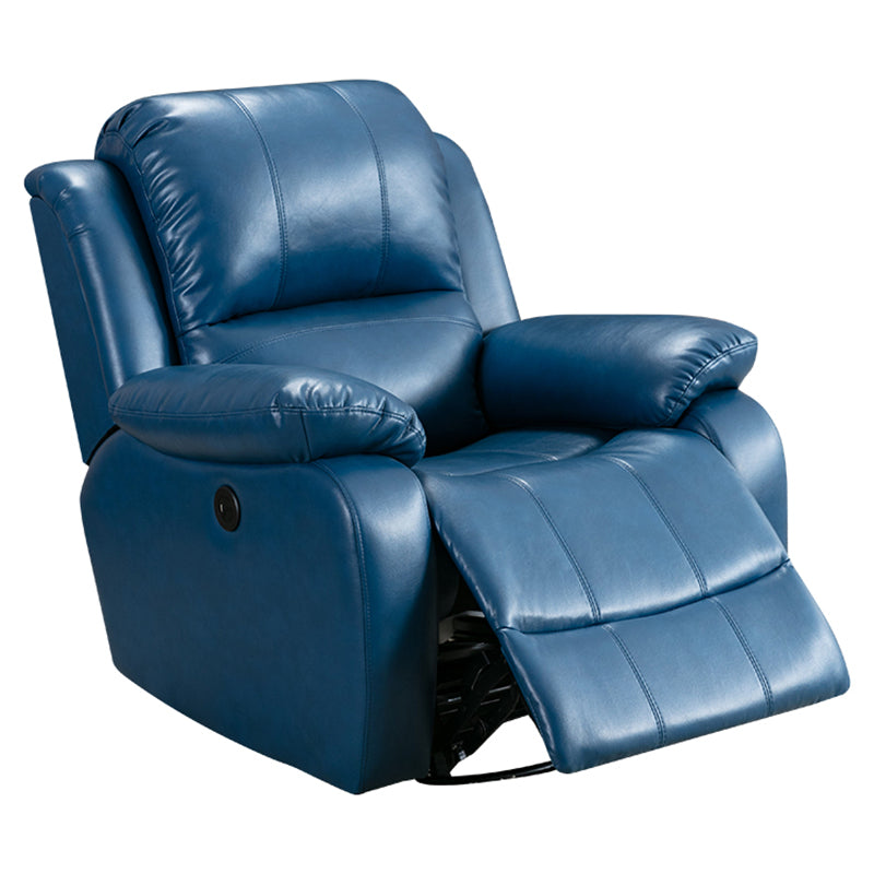 Traditional Standard Recliner Metal Indoor Swiveling Manual-Push Botton Clearhalo 'Chairs & Seating' 'furn' 'furn_recliners' 'Furniture' 'Living Room Furniture' 'Recliners' 7305813