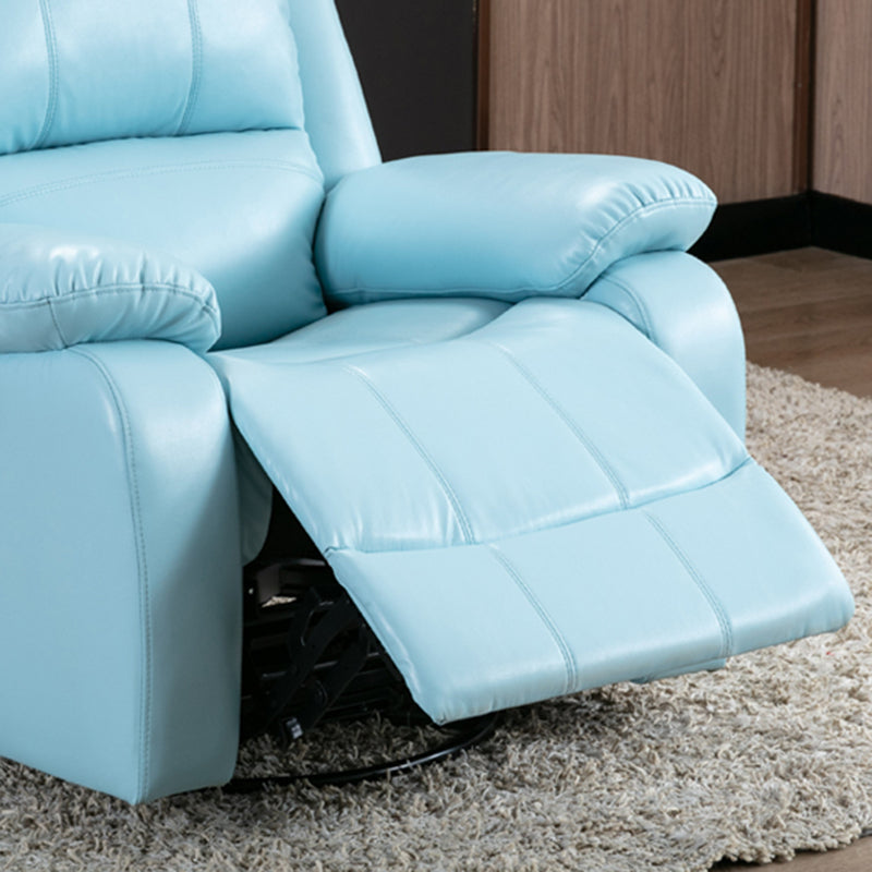 Traditional Standard Recliner Metal Indoor Swiveling Manual-Push Botton Clearhalo 'Chairs & Seating' 'furn' 'furn_recliners' 'Furniture' 'Living Room Furniture' 'Recliners' 7305815