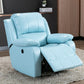 Traditional Standard Recliner Metal Indoor Swiveling Manual-Push Botton Respiratory Skin Sky Blue Clearhalo 'Chairs & Seating' 'furn' 'furn_recliners' 'Furniture' 'Living Room Furniture' 'Recliners' 7305819