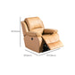 Traditional Standard Recliner Metal Indoor Swiveling Manual-Push Botton Clearhalo 'Chairs & Seating' 'furn' 'furn_recliners' 'Furniture' 'Living Room Furniture' 'Recliners' 7305826