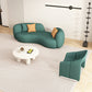 Green Sofa Stationary Water Resistant Seating for Living Room