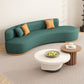 Green Sofa Stationary Scratch Resistant Seating for Living Room