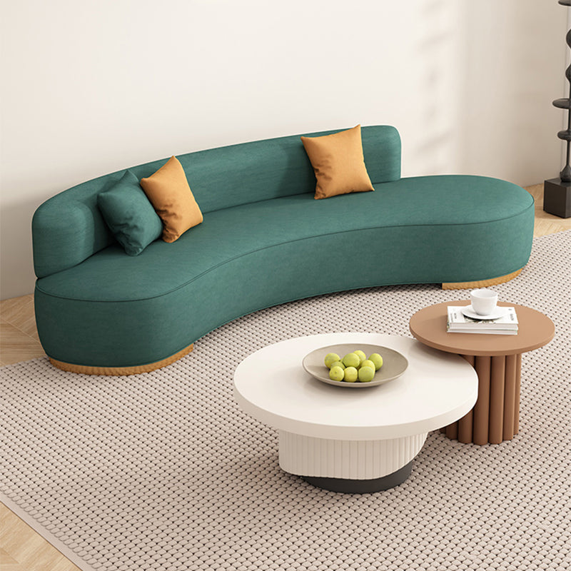 Green Sofa Stationary Scratch Resistant Seating for Living Room