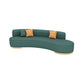 Green Sofa Stationary Scratch Resistant Seating for Living Room