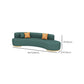 Green Sofa Stationary Scratch Resistant Seating for Living Room