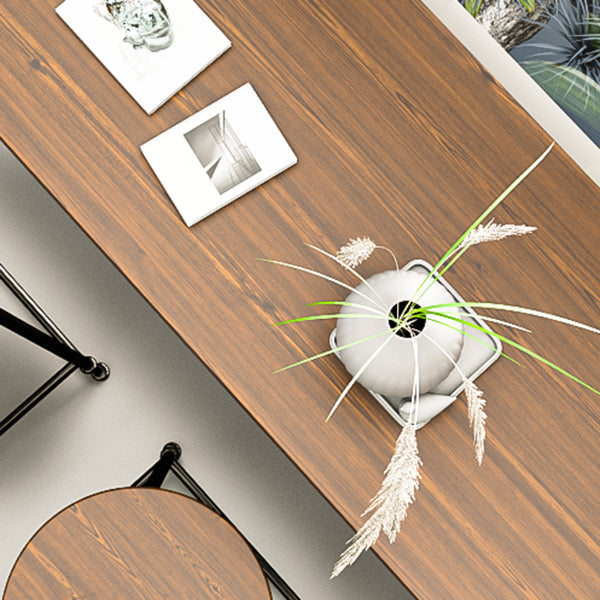 Juego de mesa de bar rectangular industrial, mesa de bar y taburetes de metal y madera maciza, 1/4 Uds.