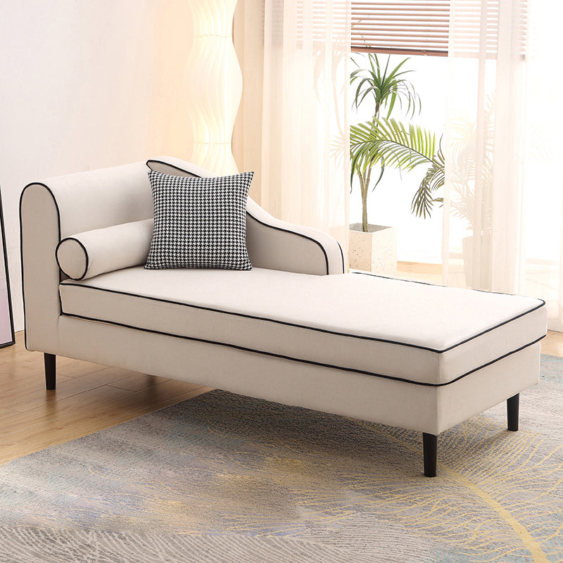 Modern Cushioned Chaise Lounge One Armed Chaise with Recessed Arms for Living Room Clearhalo 'Chairs & Seating' 'Chaise Lounge' 'chaise_lounge' 'furn' 'furn_chaise_lounge' 'Furniture' 'Living Room Furniture' 7306601