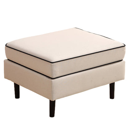 Modern Cushioned Chaise Lounge One Armed Chaise with Recessed Arms for Living Room Ottoman None Beige Clearhalo 'Chairs & Seating' 'Chaise Lounge' 'chaise_lounge' 'furn' 'furn_chaise_lounge' 'Furniture' 'Living Room Furniture' 7306602