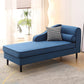 Modern Cushioned Chaise Lounge One Armed Chaise with Recessed Arms for Living Room Chaise Right-Arm Chaise Blue Clearhalo 'Chairs & Seating' 'Chaise Lounge' 'chaise_lounge' 'furn' 'furn_chaise_lounge' 'Furniture' 'Living Room Furniture' 7306603