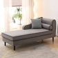 Modern Cushioned Chaise Lounge One Armed Chaise with Recessed Arms for Living Room Chaise Right-Arm Chaise Gray Clearhalo 'Chairs & Seating' 'Chaise Lounge' 'chaise_lounge' 'furn' 'furn_chaise_lounge' 'Furniture' 'Living Room Furniture' 7306605