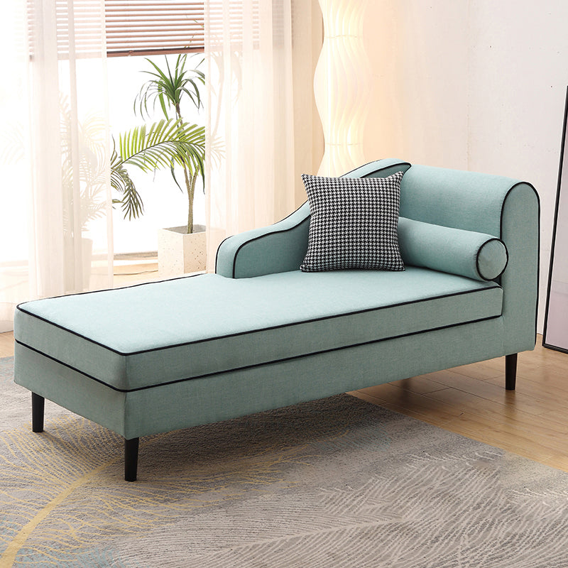 Modern Cushioned Chaise Lounge One Armed Chaise with Recessed Arms for Living Room Chaise Right-Arm Chaise Green Clearhalo 'Chairs & Seating' 'Chaise Lounge' 'chaise_lounge' 'furn' 'furn_chaise_lounge' 'Furniture' 'Living Room Furniture' 7306612