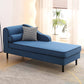 Modern Cushioned Chaise Lounge One Armed Chaise with Recessed Arms for Living Room Chaise Left-Arm Chaise Blue Clearhalo 'Chairs & Seating' 'Chaise Lounge' 'chaise_lounge' 'furn' 'furn_chaise_lounge' 'Furniture' 'Living Room Furniture' 7306616