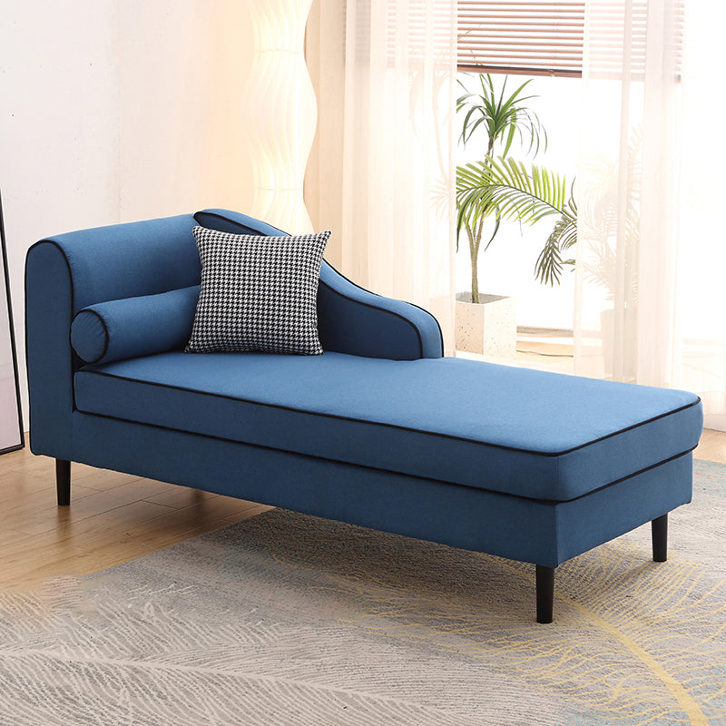 Modern Cushioned Chaise Lounge One Armed Chaise with Recessed Arms for Living Room Chaise Left-Arm Chaise Blue Clearhalo 'Chairs & Seating' 'Chaise Lounge' 'chaise_lounge' 'furn' 'furn_chaise_lounge' 'Furniture' 'Living Room Furniture' 7306616