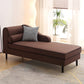 Modern Cushioned Chaise Lounge One Armed Chaise with Recessed Arms for Living Room Chaise Left-Arm Chaise Brown Clearhalo 'Chairs & Seating' 'Chaise Lounge' 'chaise_lounge' 'furn' 'furn_chaise_lounge' 'Furniture' 'Living Room Furniture' 7306619