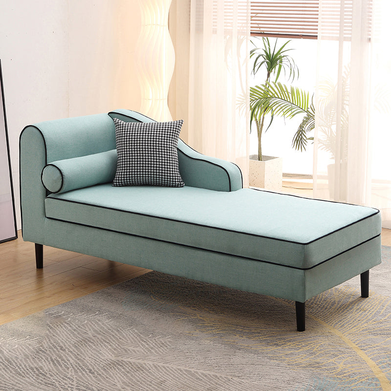 Modern Cushioned Chaise Lounge One Armed Chaise with Recessed Arms for Living Room Chaise Left-Arm Chaise Green Clearhalo 'Chairs & Seating' 'Chaise Lounge' 'chaise_lounge' 'furn' 'furn_chaise_lounge' 'Furniture' 'Living Room Furniture' 7306620