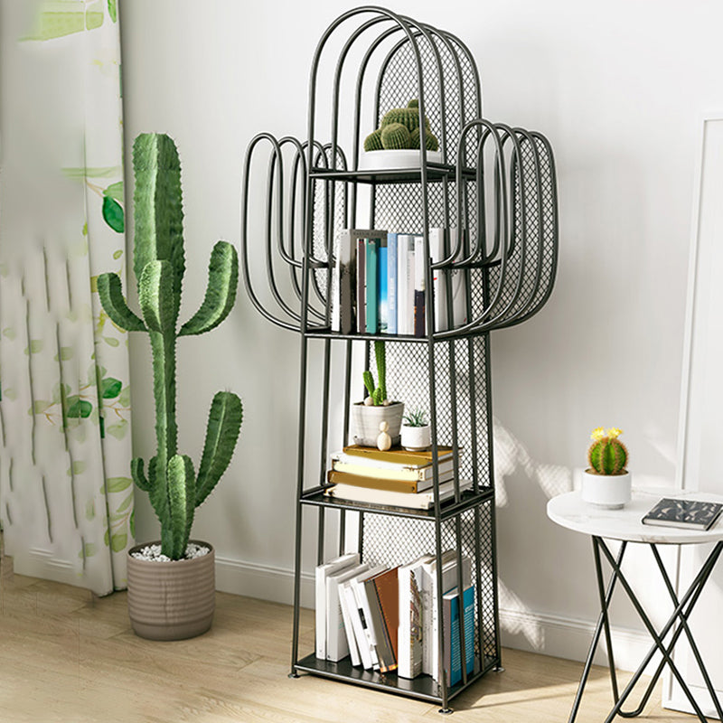 Skandinavisches antikes Finish -Regal -Bücherregal Metall Etagere Bücherregal, 59,05 "H.