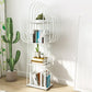 Skandinavisches antikes Finish -Regal -Bücherregal Metall Etagere Bücherregal, 59,05 "H.