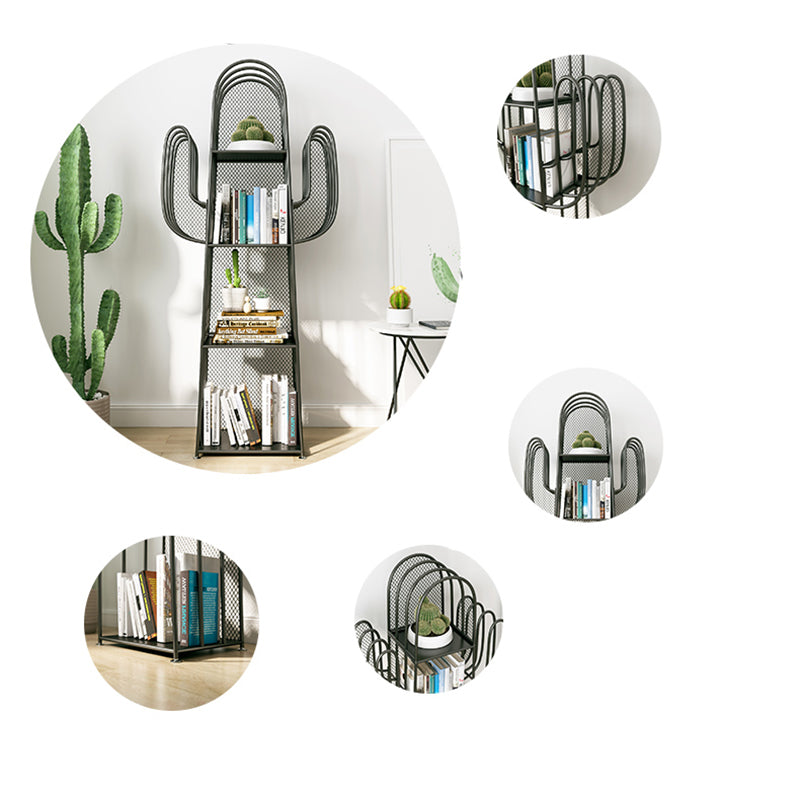 Skandinavisches antikes Finish -Regal -Bücherregal Metall Etagere Bücherregal, 59,05 "H.