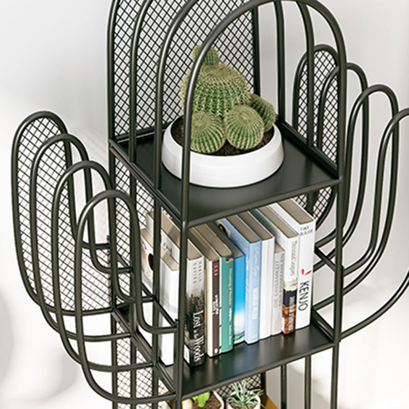 Skandinavisches antikes Finish -Regal -Bücherregal Metall Etagere Bücherregal, 59,05 "H.