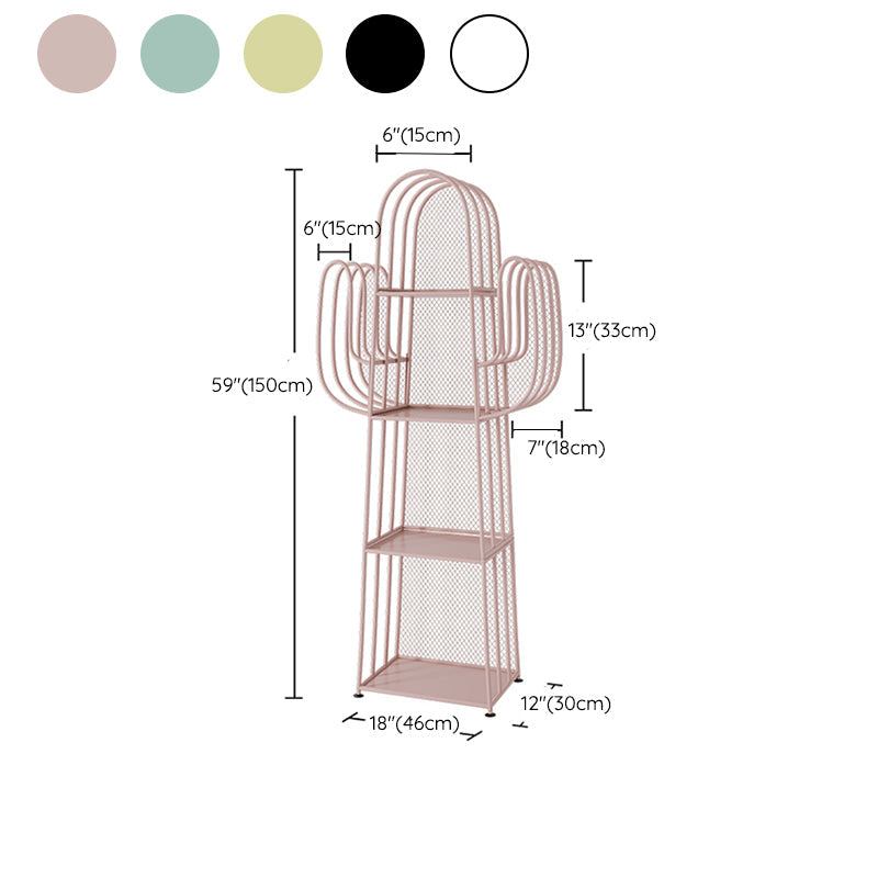 Skandinavisches antikes Finish -Regal -Bücherregal Metall Etagere Bücherregal, 59,05 "H.