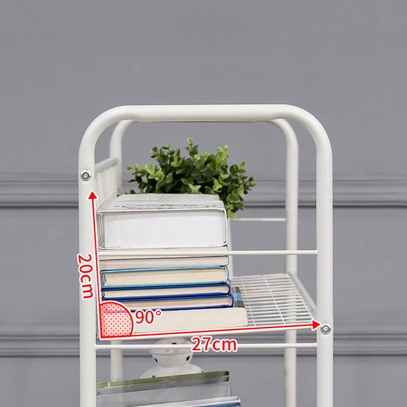 現代の標準的な本棚メタルオープンバックブックシェルフが棚にあります