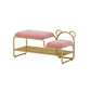Modern Entryway Bench Cushioned Metal Seating Bench , 12.5 Inch W Pink Gold Clearhalo 'Benches' 'Chairs & Seating' 'furn' 'furn_benches' 'Furniture' 'Living Room Furniture' 7306979