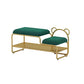 Modern Entryway Bench Cushioned Metal Seating Bench , 12.5 Inch W Green Gold Clearhalo 'Benches' 'Chairs & Seating' 'furn' 'furn_benches' 'Furniture' 'Living Room Furniture' 7306980