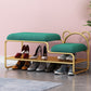 Modern Entryway Bench Cushioned Metal Seating Bench , 12.5 Inch W 47"L x 13"W x 18"H Green Gold Clearhalo 'Benches' 'Chairs & Seating' 'furn' 'furn_benches' 'Furniture' 'Living Room Furniture' 7306982