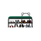 Modern Entryway Bench Cushioned Metal Seating Bench , 12.5 Inch W Green Black Clearhalo 'Benches' 'Chairs & Seating' 'furn' 'furn_benches' 'Furniture' 'Living Room Furniture' 7306984