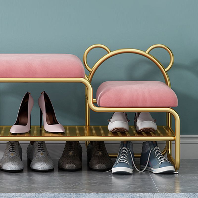 Modern Entryway Bench Cushioned Metal Seating Bench , 12.5 Inch W Clearhalo 'Benches' 'Chairs & Seating' 'furn' 'furn_benches' 'Furniture' 'Living Room Furniture' 7306987