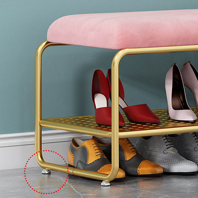 Modern Entryway Bench Cushioned Metal Seating Bench , 12.5 Inch W Clearhalo 'Benches' 'Chairs & Seating' 'furn' 'furn_benches' 'Furniture' 'Living Room Furniture' 7306988