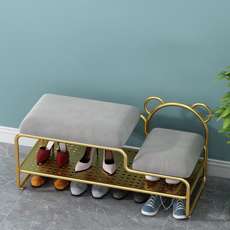 Modern Entryway Bench Cushioned Metal Seating Bench , 12.5 Inch W Clearhalo 'Benches' 'Chairs & Seating' 'furn' 'furn_benches' 'Furniture' 'Living Room Furniture' 7306990