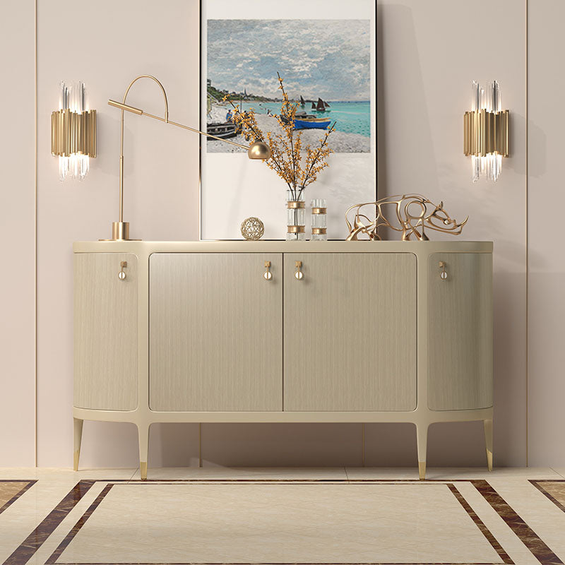 Tavolo a buffet glam a buffet di stoccaggio in legno solido per sala da pranzo