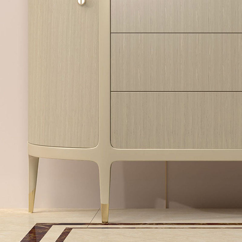 Tavolo a buffet glam a buffet di stoccaggio in legno solido per sala da pranzo