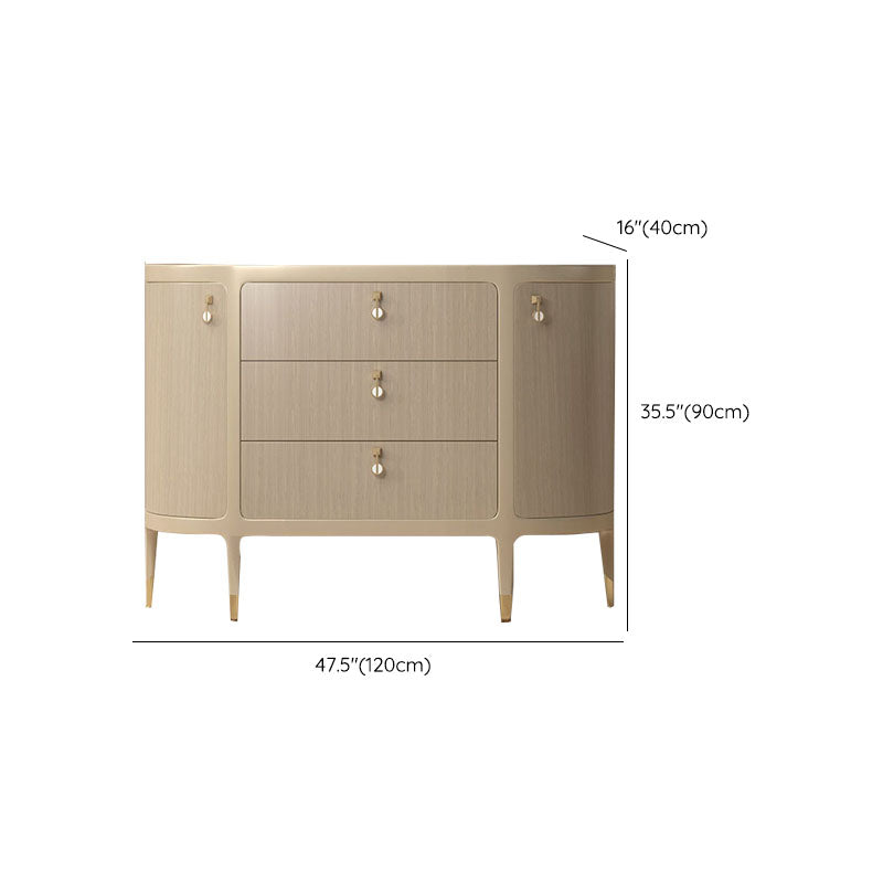 Tavolo a buffet glam a buffet di stoccaggio in legno solido per sala da pranzo