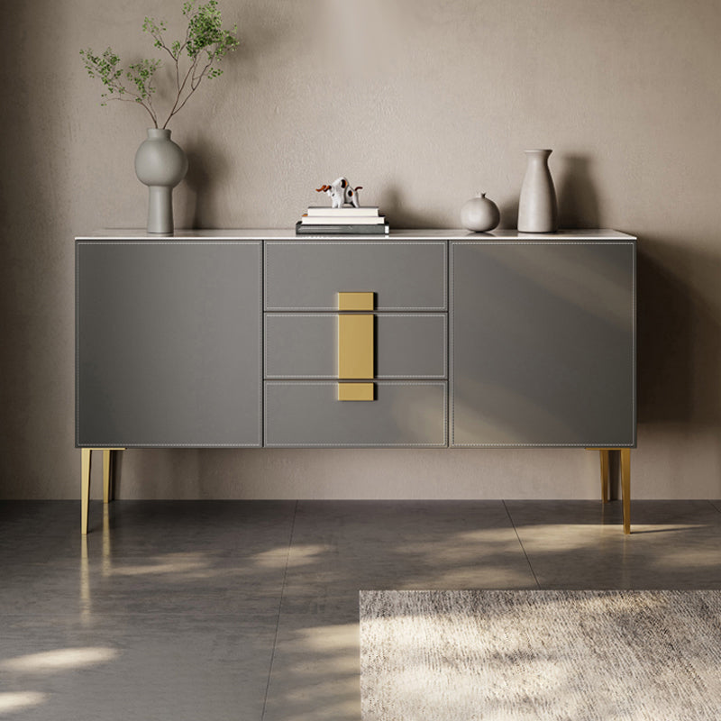 Glam Buffet Table Stone Sideboard Armadio con porte per soggiorno