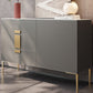 Glam Buffet Table Stone Sideboard Armadio con porte per soggiorno